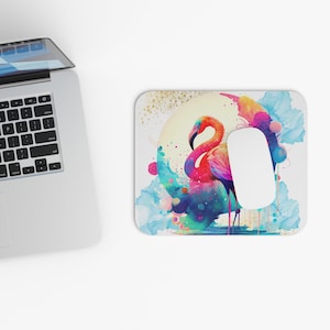 Watercolor Flamingo Mouse Pad (Rectangle)