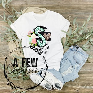 Camiseta de rayas y flores para maestros de educación especial, manga corta unisex, apreciación del maestro, regreso a la escuela, camisa de maestro