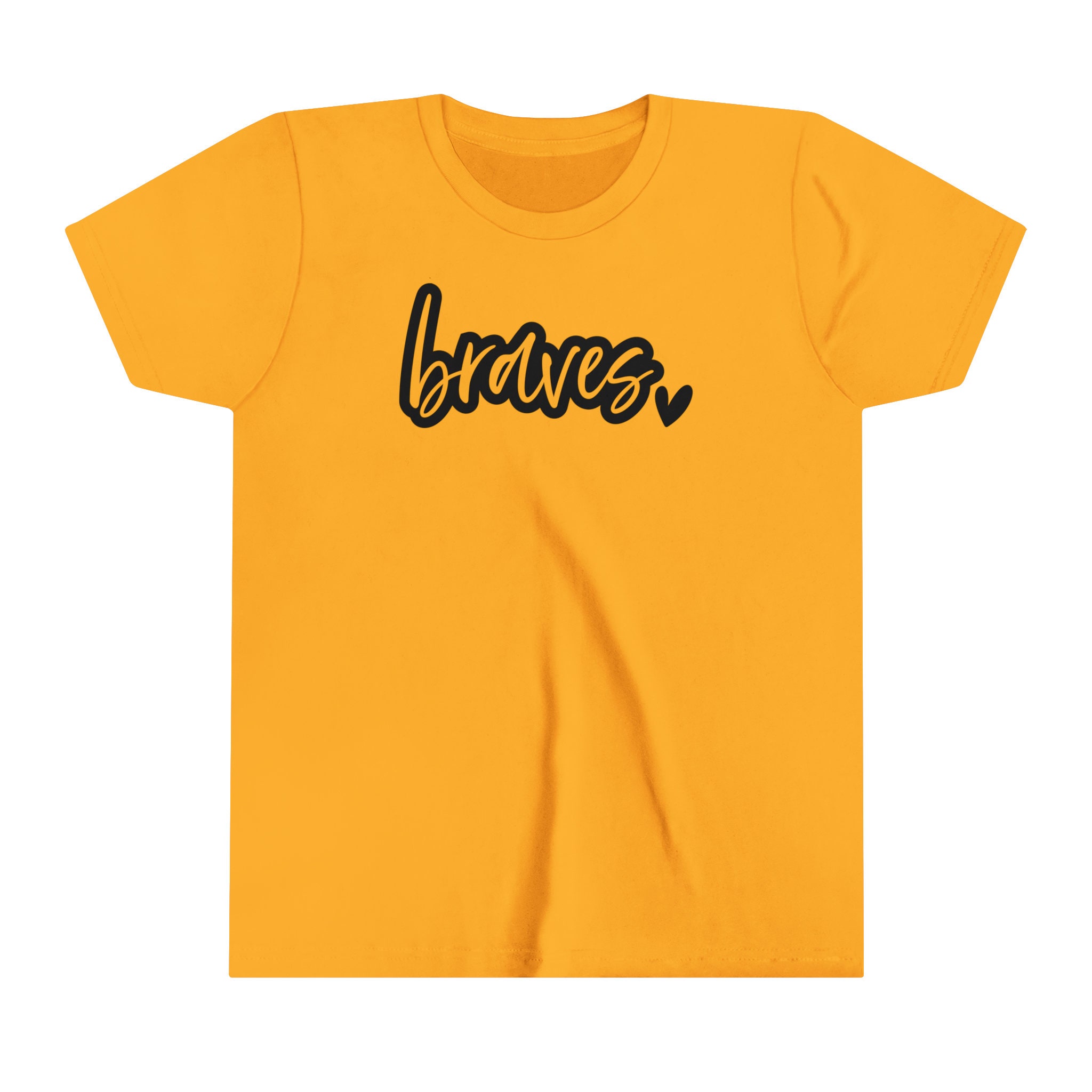 Braves School Mascot Youth Tee Short Sleeve Shirt Team 