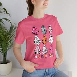 Unisex Ghost Lovers Tee, Cute Spooky Ghosts, Short Sleeve Shirt, Halloween Costume, Funny Ghost T-Shirt