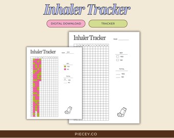 Inhaler Tracker Printable | Asthma Log, Health Journal (Digital Download)