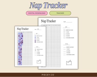 Baby Nap Tracker Printable, Sleep Log (Digital Download)