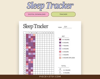 Sleep Tracker Printable Sleep Frequency Tracker Sleep Log Tracker for Sleep Sleep Analysis Sleep Hour Tracker Sleep Cycle Bullet Journal
