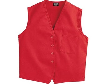 red knit vest