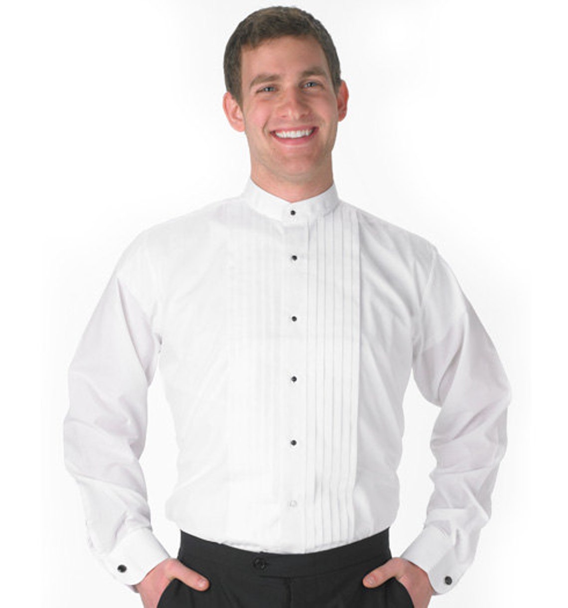 mens white tuxedo shirt