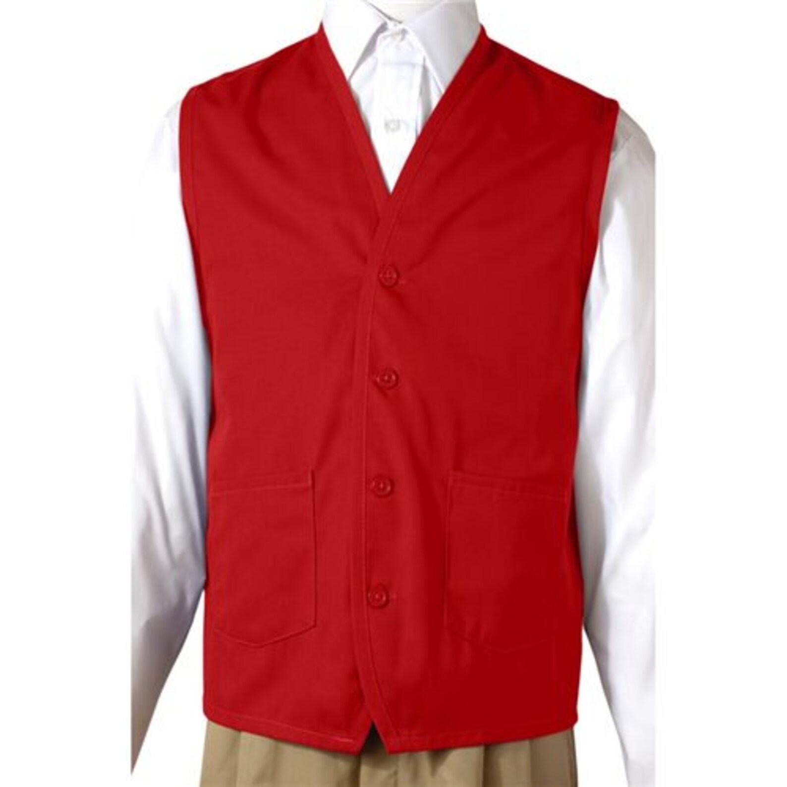 Unisex Vest With Waist Pockets Red Etsy
