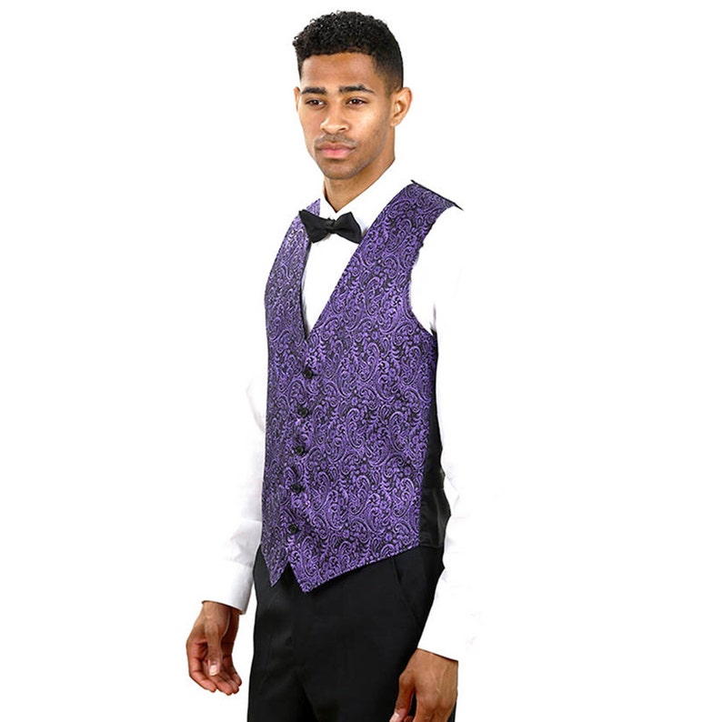 Men Purple Metallic Vest Etsy