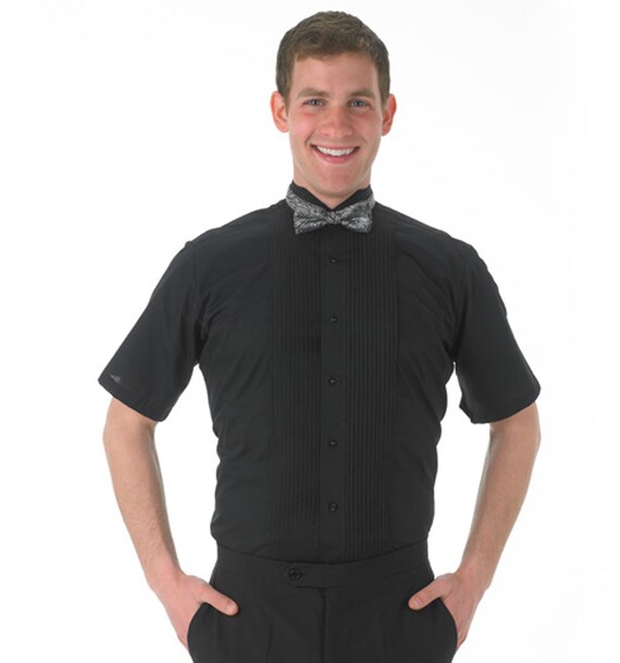 short sleeve tuxedo dress