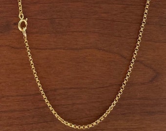 14K Gold Filled 1.4mm Belcher Rolo Halskette , gelötete fertige Halskette, hergestellt in den USA, Mengenrabatte und Großverkauf verfügbar [4312]