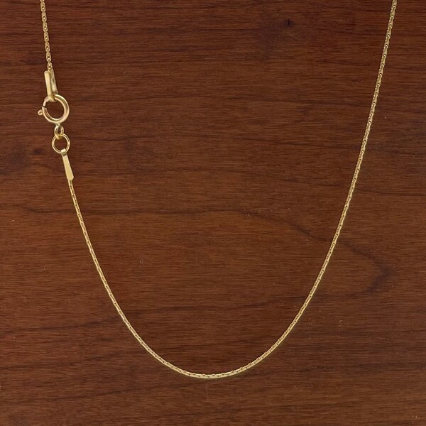 14K Gold Filled 0.63mm Cordette Cable Necklace, Soldered Finished Chain, Made in USA, Bulk Discounts & Wholesale Available [4403]