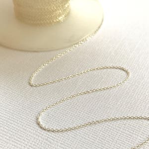 1.1mm Sterling Silver Round Cable Chain 20 FEET Strong Dainty Chain, Wholesale Chain, Sterling Chain, Small Silver Cable Chain image 4