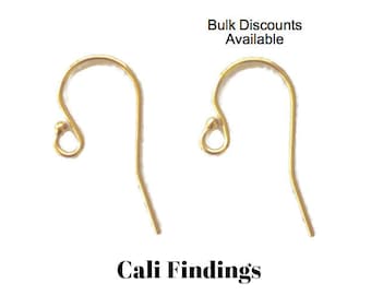 14K Gold Filled Earwires, Ball End Earwires, Gold Fish Hooks, Gold Filled Earrings, Gold Filled Earring Hooks, Earring Supplies [2076]