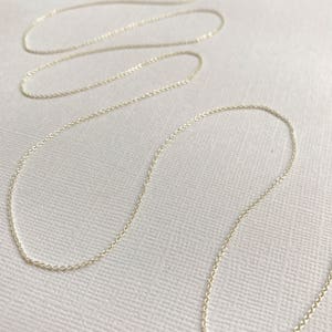 1.1mm Sterling Silver Round Cable Chain 20 FEET Strong Dainty Chain, Wholesale Chain, Sterling Chain, Small Silver Cable Chain image 7