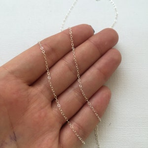 5pc 28 Sterling Silver Chain Finished, Finished Necklace, Flat Cable Chain, 1.3mm, 5 Pieces, Wholesale, Silver Chain 28 inch 1020F image 5