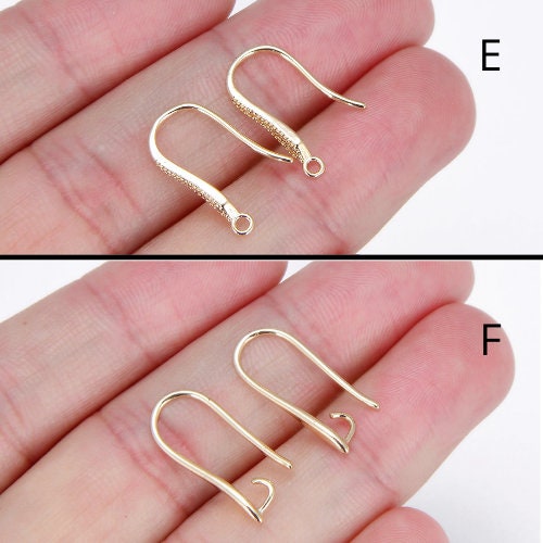 14K Gold Ear Wire Ball on tip Wire Hook, Jewelry Making, Earring Suppl –  Star Gems and Beads