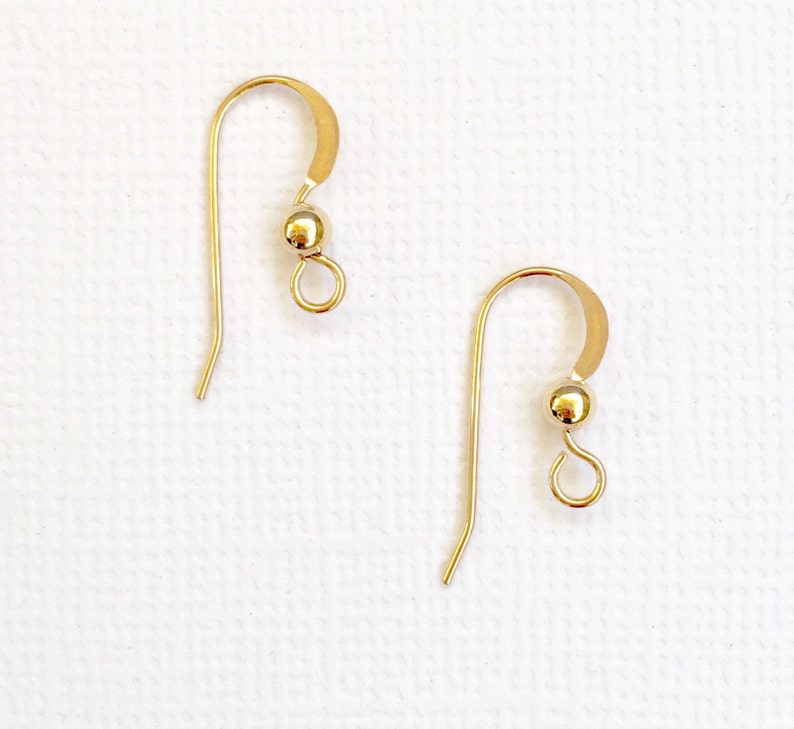 14K Gold Filled Earwires, Bulk Earwires, Gold Earring Hooks, Gold Filled Earrings, Gold Filled Earring Hooks, Earring Supplies 2070 image 5