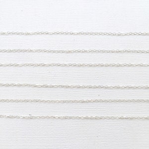 5pc 28 Sterling Silver Chain Finished, Finished Necklace, Flat Cable Chain, 1.3mm, 5 Pieces, Wholesale, Silver Chain 28 inch 1020F image 4