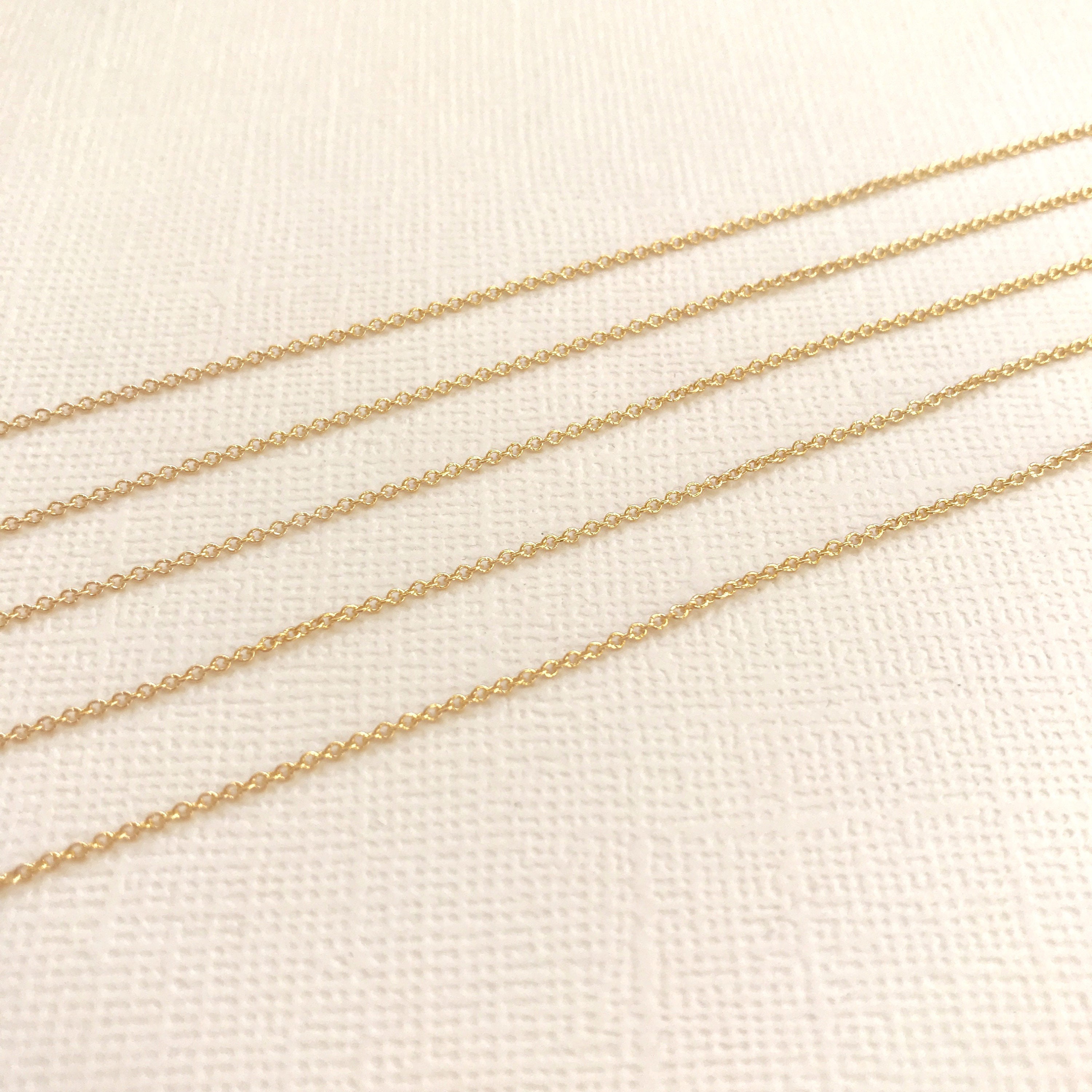 Wholesale Drawn Cable Necklace Chain, 14k Gold Filled Chain, 1.3-4