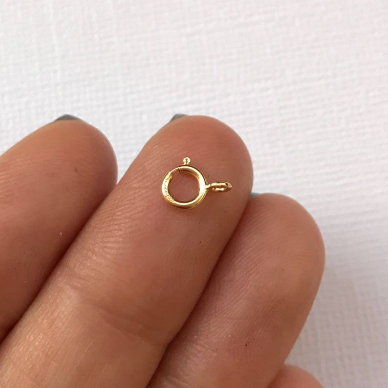 Gold Clasp Necklace Clasp 5005 Gold Fill Clasp 14K Gold Filled 5mm Spring Clasp Open Gold Spring Clasp 10 Pcs Gold Fill Spring Clasp