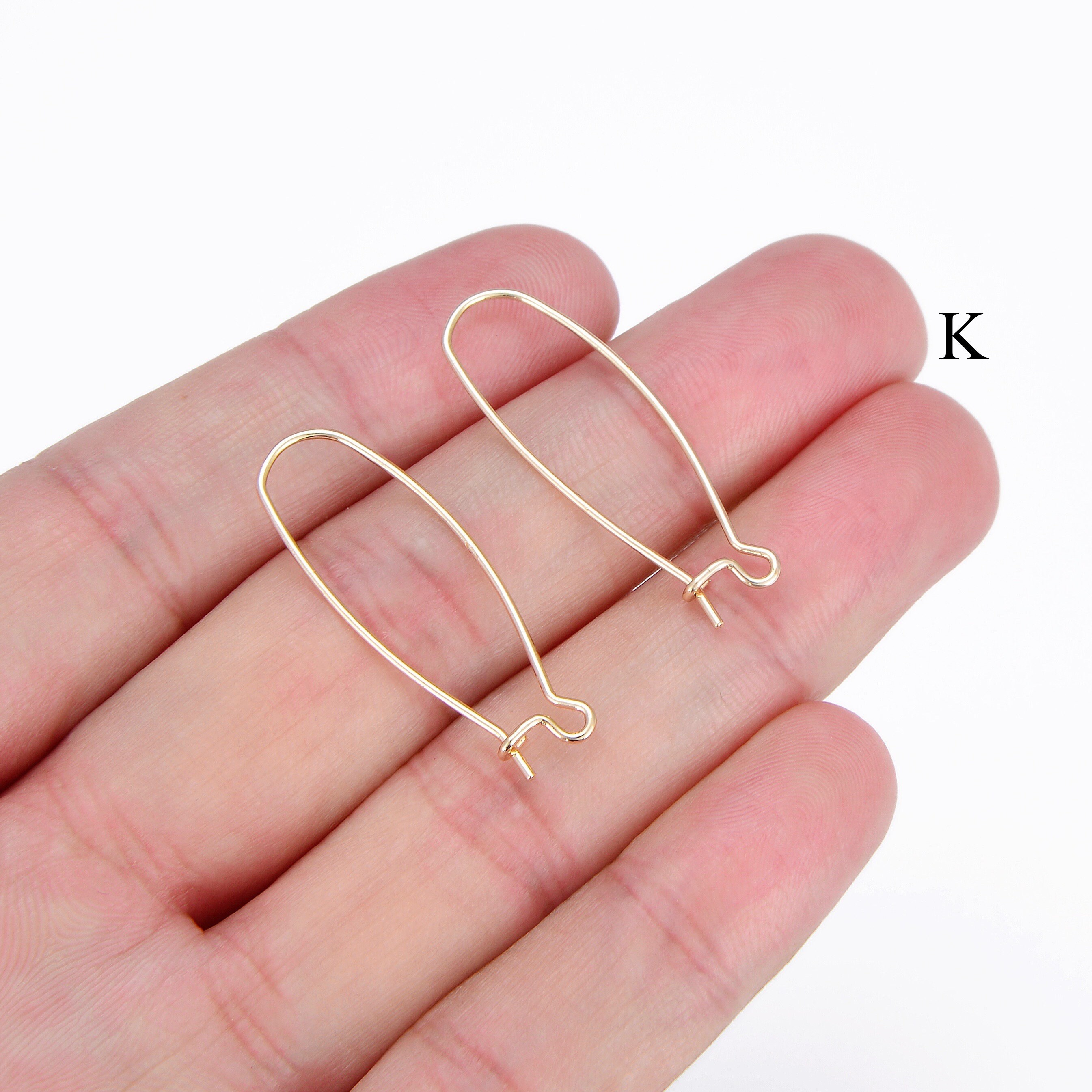 100-200 DIY Jewelry Making Findings Earring Hook Coil Ear Wire French Hook Alloy in Gold | One Size