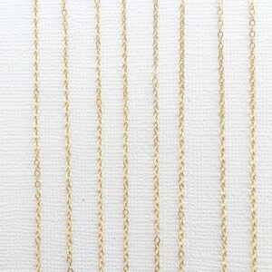 14K Gold Fill 1.5mm x 2mm Flat Cable Chain 1020F 20 Foot Length, Discounts Available, Sparkling Chain for DIY Jewelry, Made in USA 4026 image 2