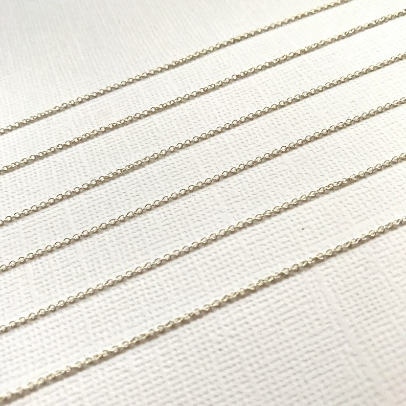 1.1mm Sterling Silver Round Cable Chain 20 FEET Strong Dainty Chain, Wholesale Chain, Sterling Chain, Small Silver Cable Chain image 5