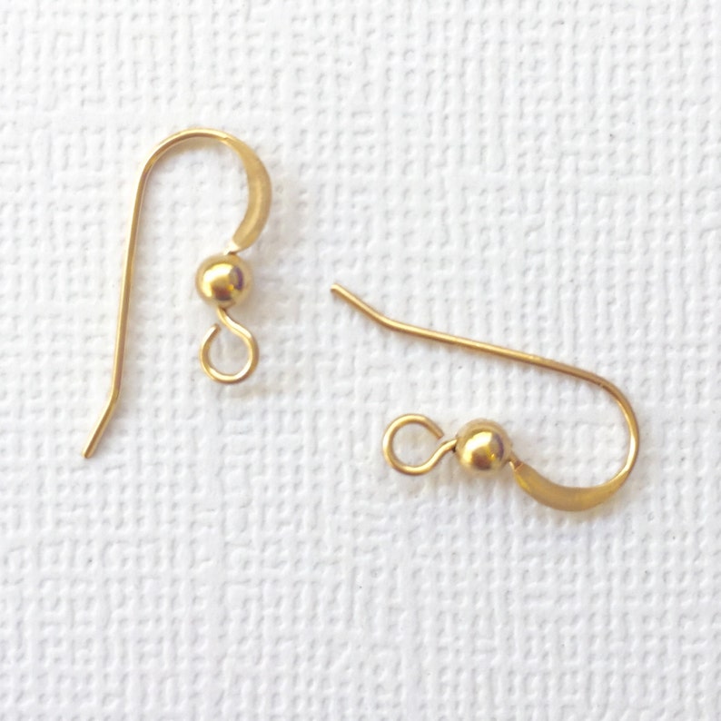 14K Gold Filled Earwires, Bulk Earwires, Gold Earring Hooks, Gold Filled Earrings, Gold Filled Earring Hooks, Earring Supplies 2070 image 3