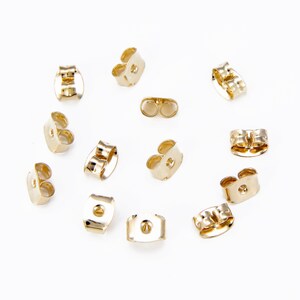 2, 20, 50 or 100 Bulk Gold Dipped Butterfly Earring Backs for Post Earrings, Push Back Posts, 1 Pair, Bulk Discounts, USA SELLER [2568]