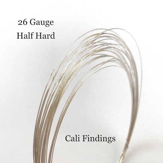 Sterling Silver 26 Gauge Round Half Hard Wire 3016 Made in USA 3 FT