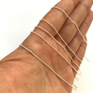 1.1mm Sterling Silver Round Cable Chain 20 FEET Strong Dainty Chain, Wholesale Chain, Sterling Chain, Small Silver Cable Chain image 6
