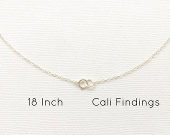 Sterling Silver 18" Finished Flat Cable Chain Necklace, 1.3mm, 1Pc, Wholesale, Finished Necklace, Silver Chain, Bulk Chain, 18 inch [1020F]