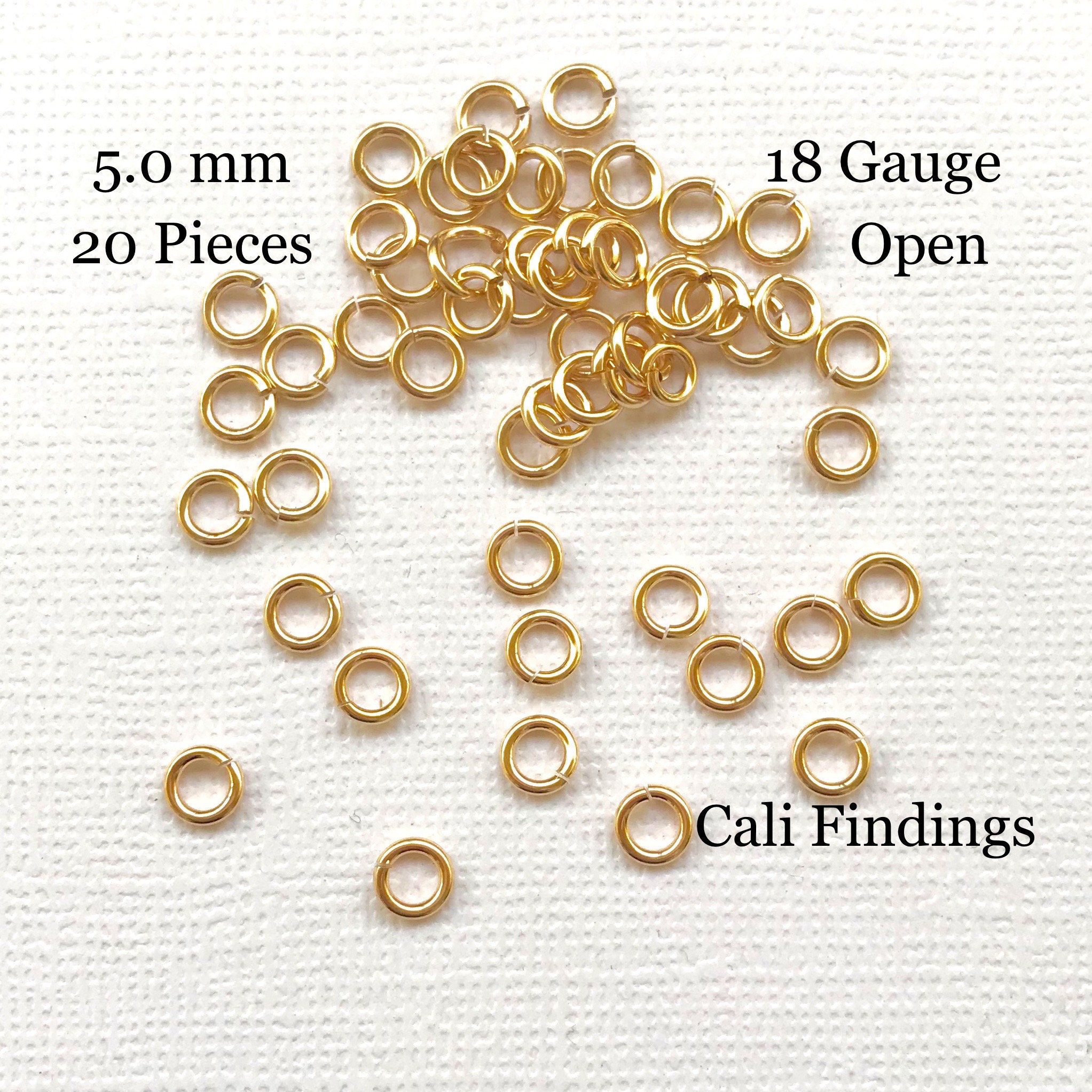 Open Split Jumpring Jewelry Supplies & DIY Findings 2204 20 Pieces 14K Filled Jump Ring Gold Fill Jump Rings Size 3 mm 22 Gauge