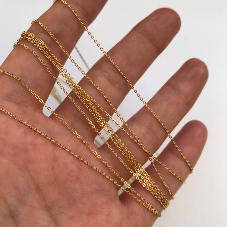 1.1mm 14K Gold Fill Flat Cable Chain 50 FEET Soldered Etsy