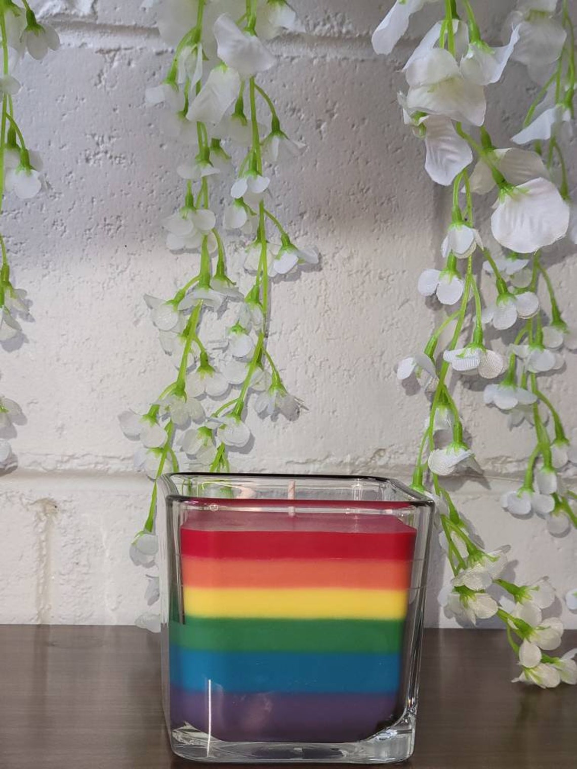 PRIDE rainbow soy iridescent candle Under a spell scented Etsy