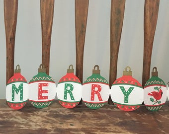 Vintage Merry Christmas Paper Garland