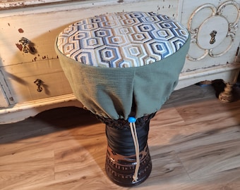 Drum cover, 14 inch drum cover, djembe drum cover, drum hat, Drummer gift, gift for drummer, drum protection, drum cozy