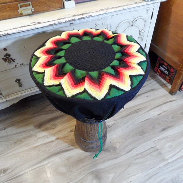 Drum cover, 18 inch cover, 18 inch drum head cover, gift for drummer, Drum cozy, Drum hat, Djembe drum cover, drum protector