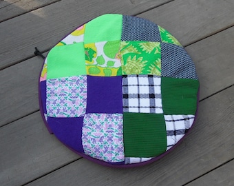 14 Inch Padded Drum Cover: Vintage Patchwork Drum Protection