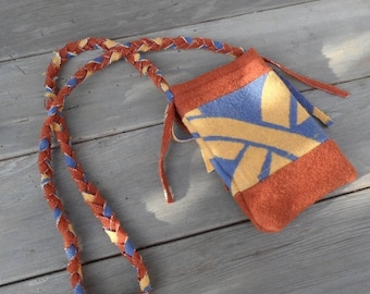 Passport bag, wool bag, shoulder bag, Gift for Mothers day, small wool bag, girl friend gift, stocking stuffer, western style bag