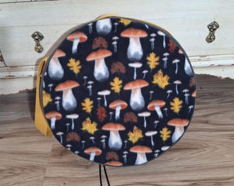 Frame drum bag, 15 inch carrying case, hoop drum bag, drum bag, Shaman drum bag, hand drum case, Gift for drummer, drum bag with strap