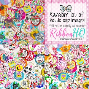 Bottle cap images, Pre cut, 1" images, random lot, BCI, buttons, Magnets, embellishments, RibbonHQ, Hair bow centers, supplies, USDR