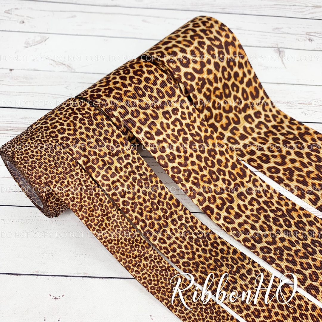 Leopard Print- Heat Transfer- Animal Print -double Sided-grosgrain ...