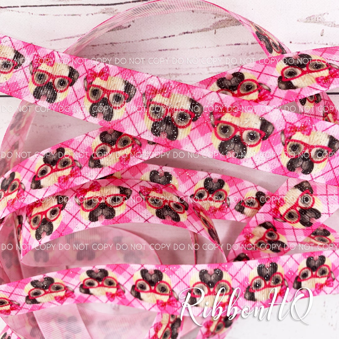 NERDY DOG 7/8 Grosgrain Ribbon U.S. Designer Ribbon Etsy