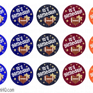It&#39;s Gameday! bottle cap images! BCI, football, blue, navy, maroon, orange hair bows, supplies, scrap booking, kids hair bows, sports, team