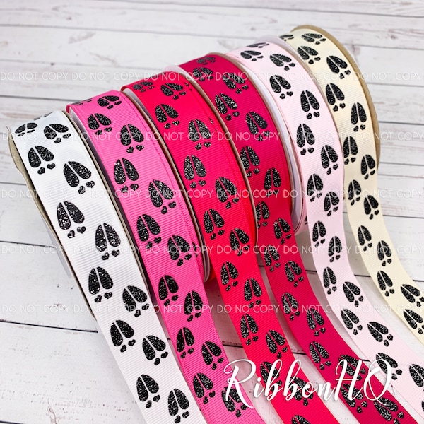 Moose Tracks - Ruban Grosgrain 7/8 » - Animaux - Ruban de designer américain - RibbonHQ - Hairbows - Valentines- Cadeaux scolaires- Rennes-Noël