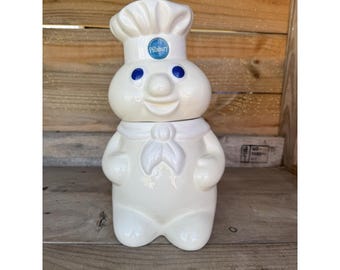 置物 Doughboy pillsbury cookie jar Adorable Super Classic Pillsbury Doughboy '88 Ceramic Cookie