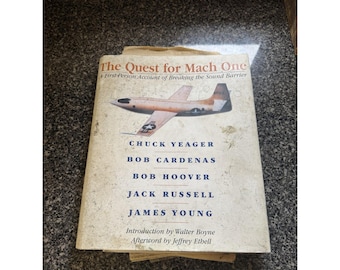 SELTEN! Chuck Yeager Speed Of Sound Ace Pilot signiertes Buch Die Suche nach Mach Eins