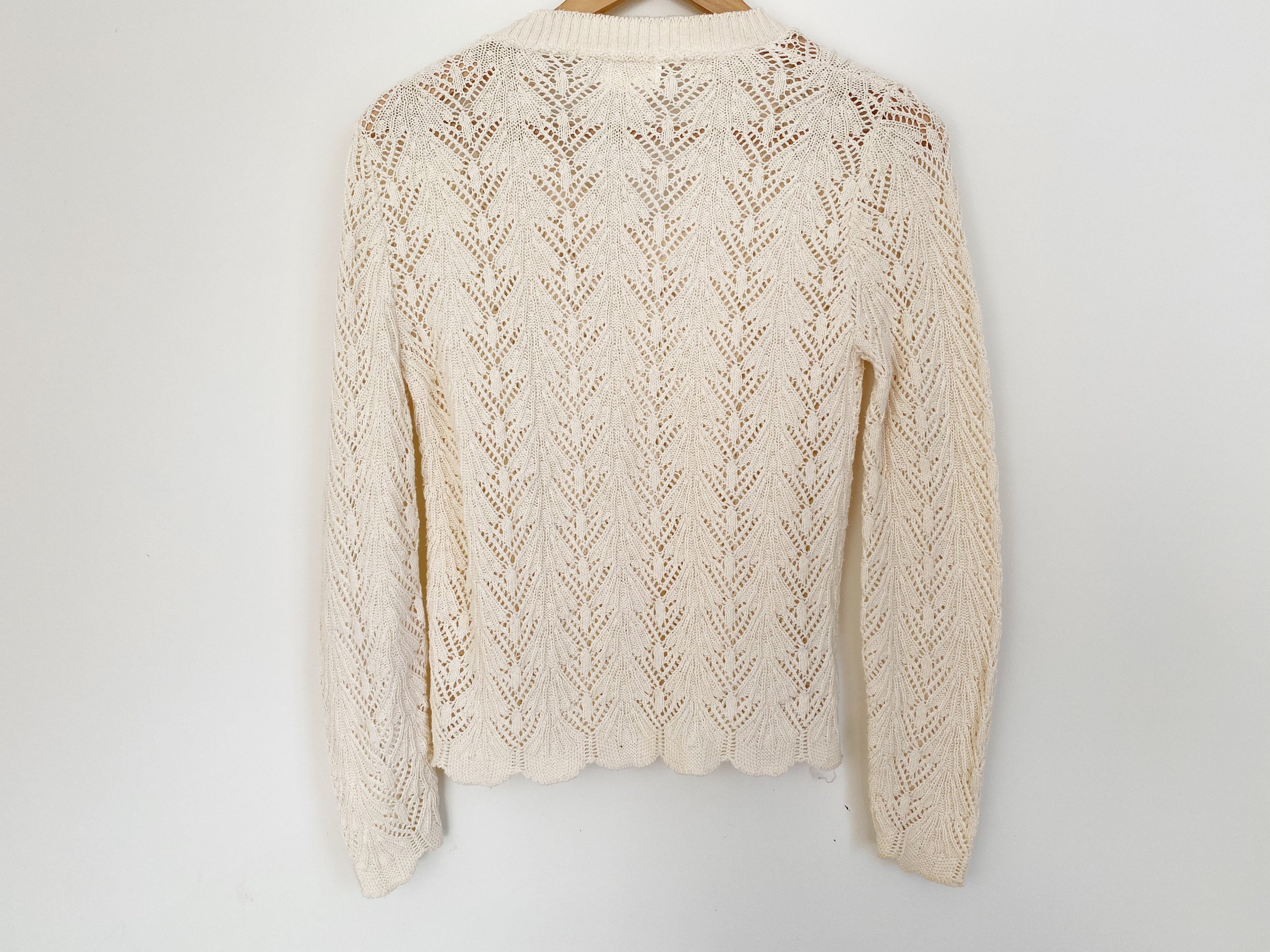 Cream top lace sweater