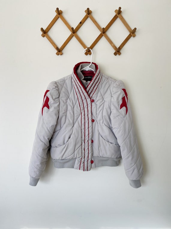 Vintage Grey and Burgundy Ski Jacket - image 7