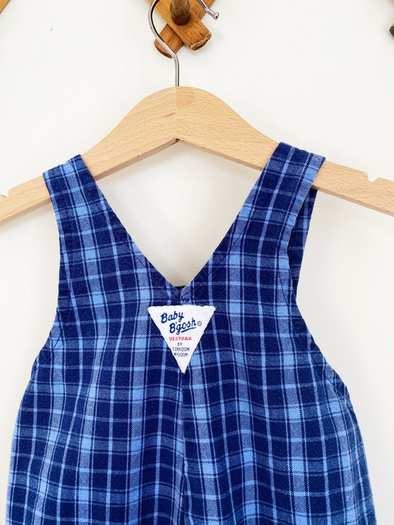 Vintage Blue Checkered Overalls - image 4